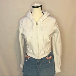 Y2K Vintage White Zip Up
